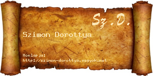 Szimon Dorottya névjegykártya